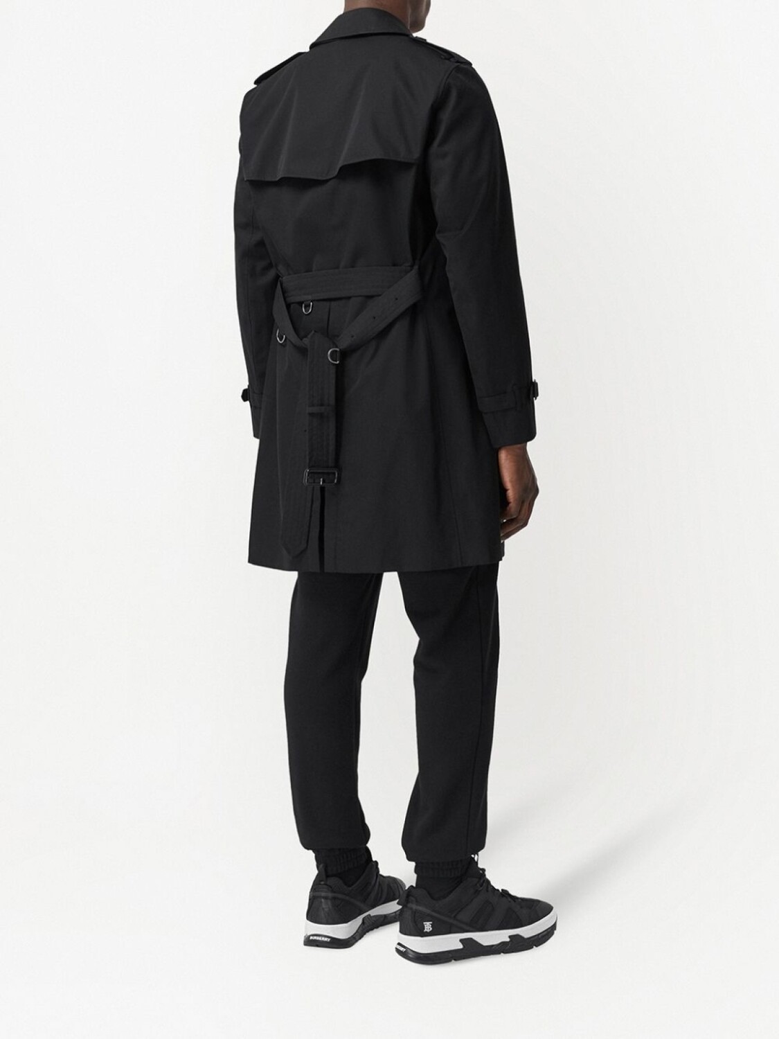 Тренч Burberry Chelsea Heritage midi, черный — фото 4