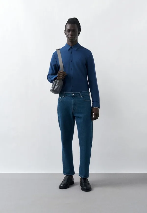 Повседневная облегающая рубашка Calvin Klein, Dark Denim — фото 2