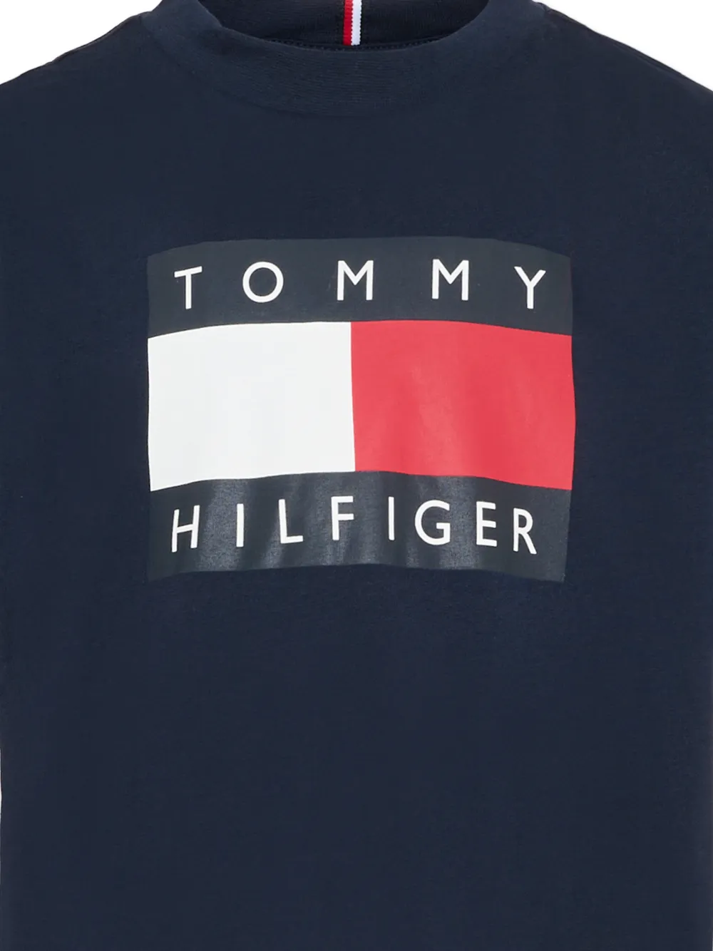 Футболка с логотипом и значком-флагом Tommy Hilfiger Junior, синий — фото 3