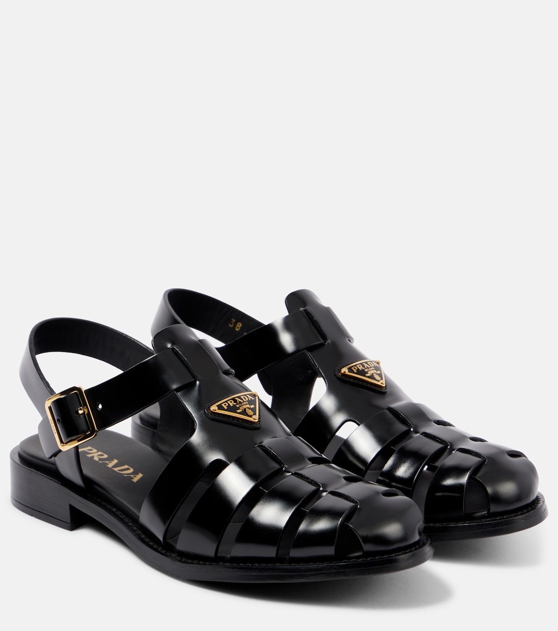 Замшевые сандалии-лодочки Prada, черный