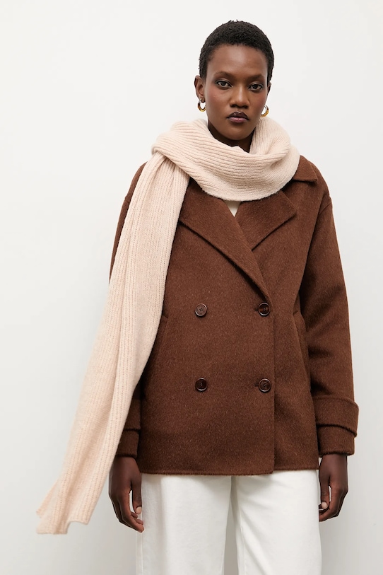 

Шарф из мериносовой шерсти Answear.Lab, бежевый