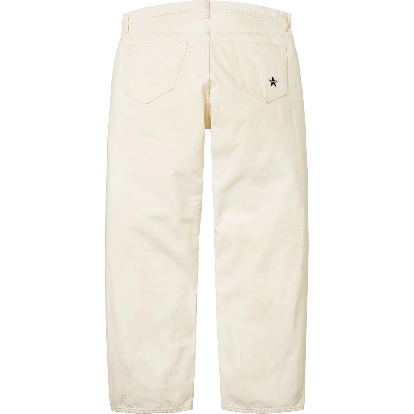 Джинсы SS26 WEEK1 Distressed Loose Fit Selvedge Unisex Supreme, Washed White/Washed White — фото 3