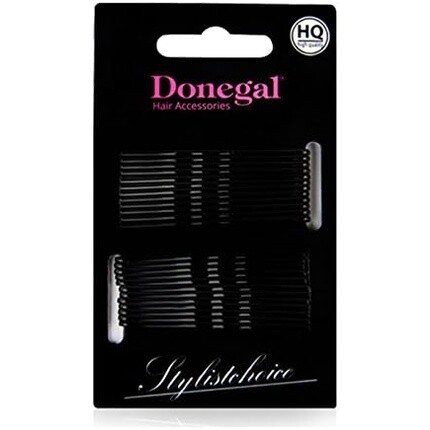 

Заколки для волос, черные, длинные, 24 шт., 5 см, упаковка: 24 шт., Donegal