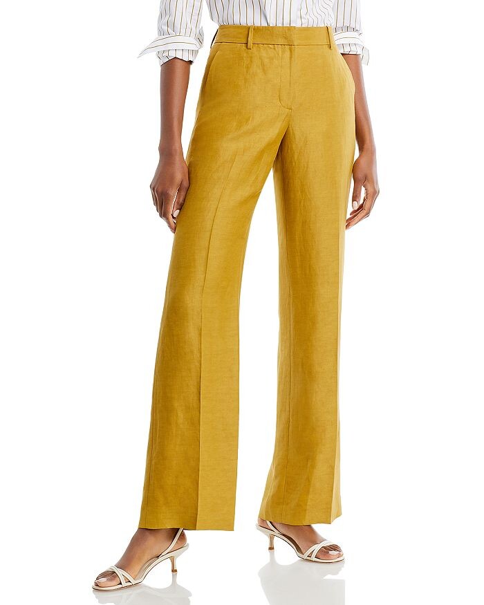 

Lafayette 148 New York Gates Полные брюки из смесового льна, желтый