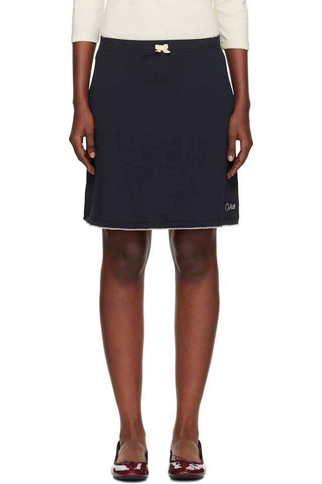 

Мини-Юбка из трикотажа «Каро» Caro Editions, черный