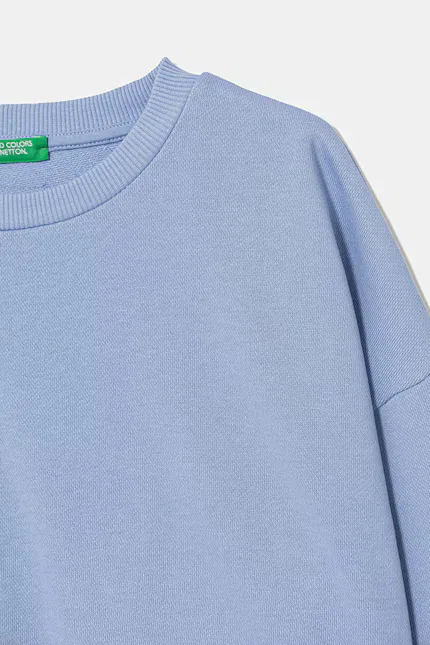 Худи детское из мягкого хлопка United Colors of Benetton, синий — фото 3