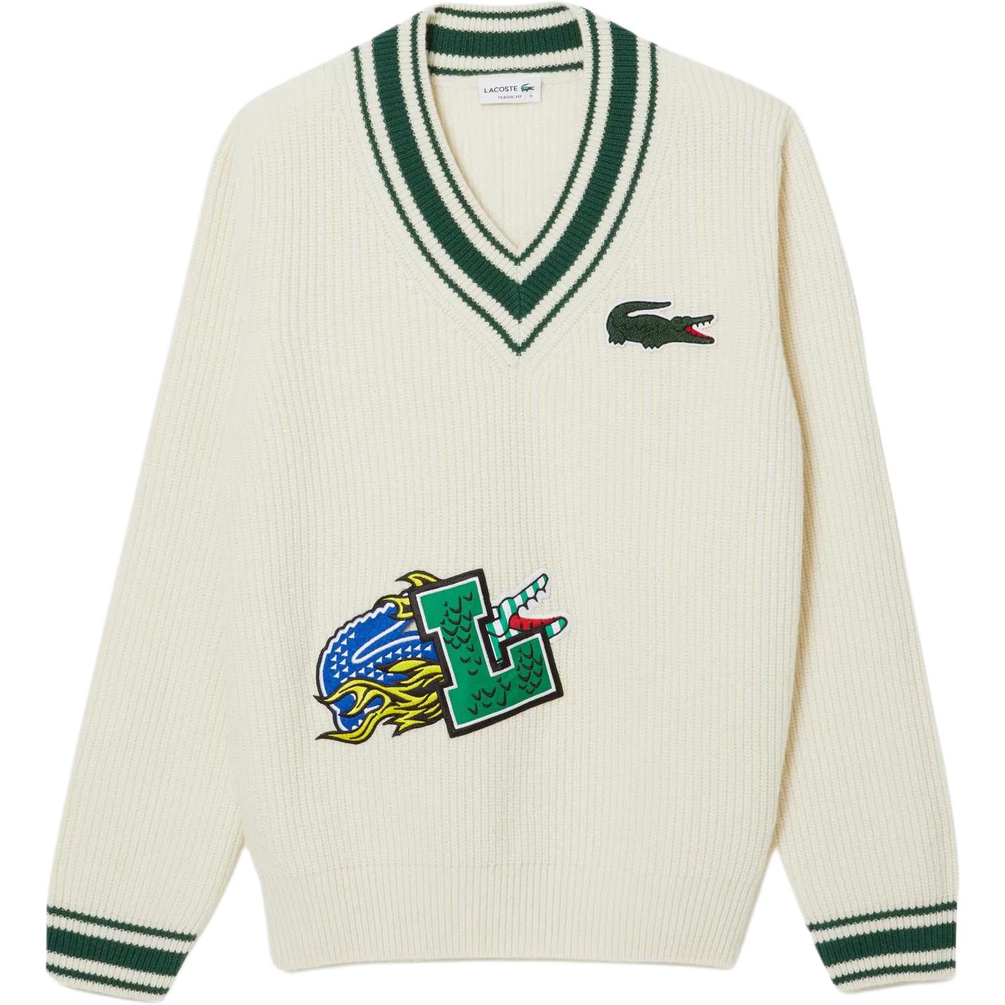 

Holiday Series вязаный свитер для мужчин LACOSTE, белый