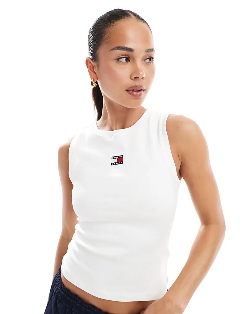 

Узкая майка Tommy Jeans белого цвета