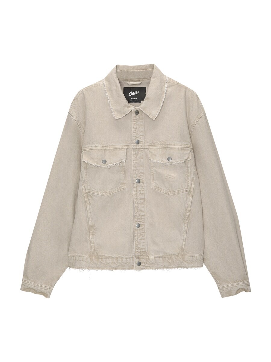 

Джинсовая куртка Pull&Bear Between-Season Jacket, песочный
