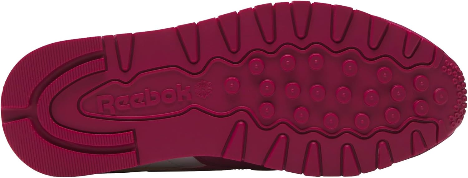 Кроссовки Reebok Classic Leather для мужчин, белый/розовый — фото 4