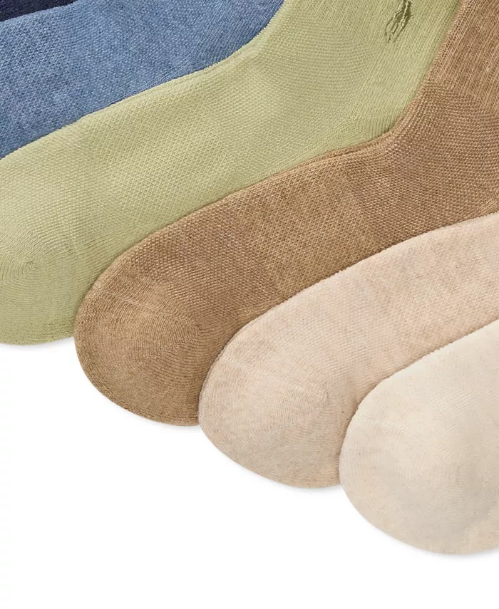 Женские носки 6 пар Cushion Quarter Polo Ralph Lauren, загар/бежевый — фото 3