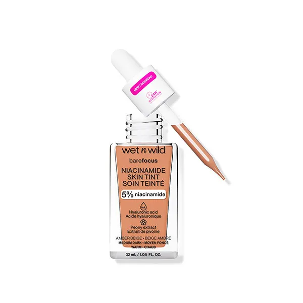Составляют основу Bare Focus Niacinamide Skin Tint Wet N Wild, цвет amber beige — фото 2