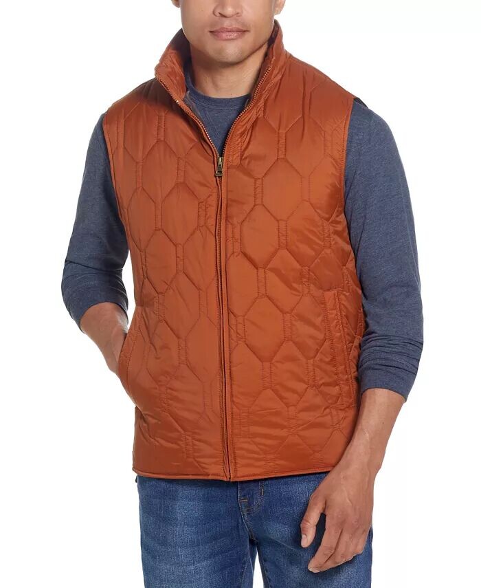 

Мужской стеганый жилет на молнии Weatherproof Vintage, черный