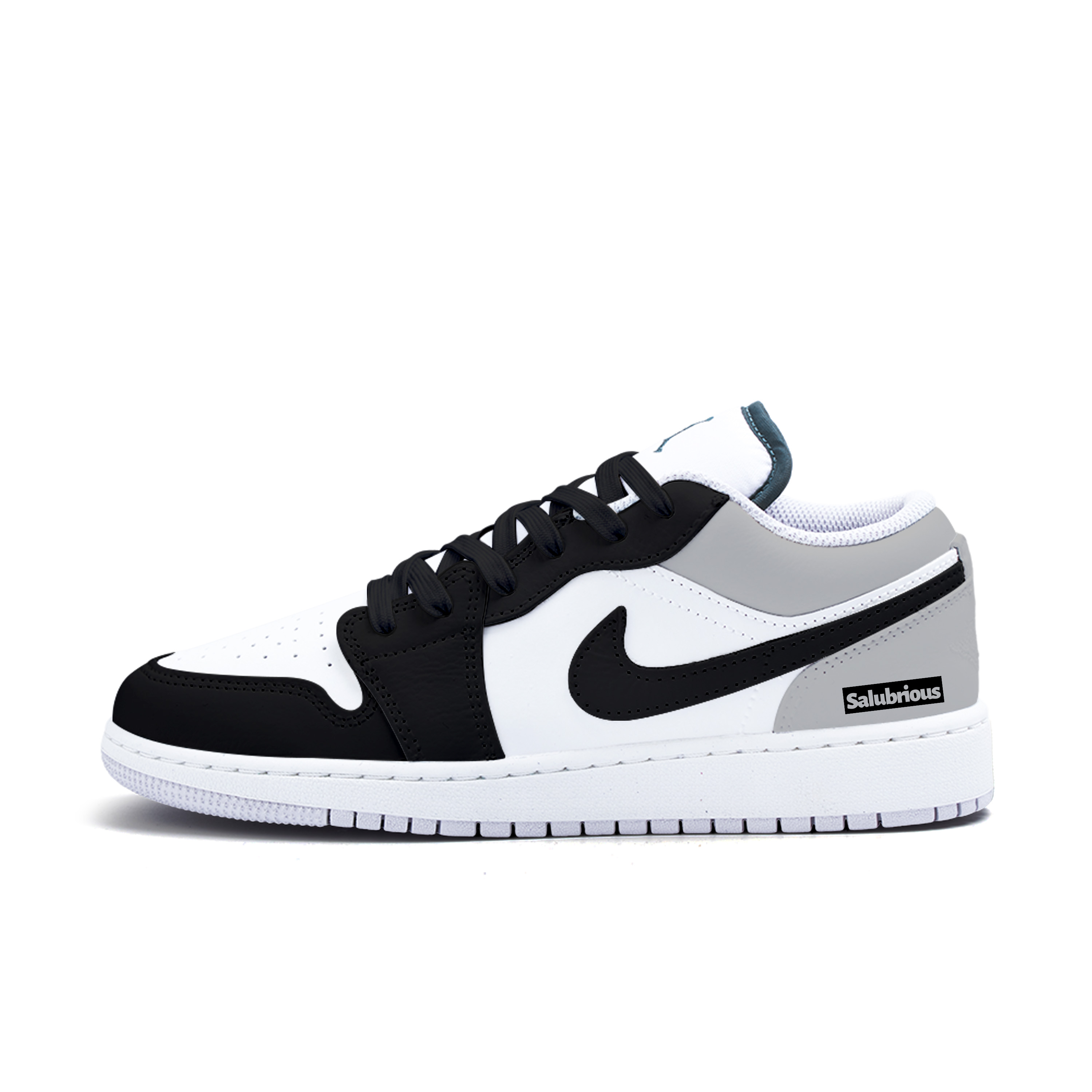 

Баскетбольные кроссовки Air 1 для детей начальной школы Jordan, черный/белый