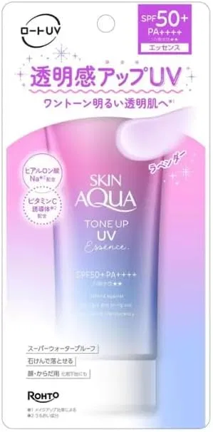 Солнцезащитный крем Skin Aqua UV Essence SPF50+ PA++++, 3 шт. по 80 г, прозрачный Costco — фото 3