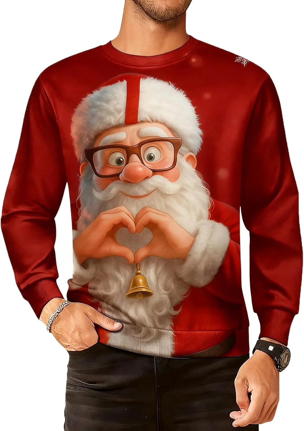 

Унисекс свитшот с 3D принтом Санта Клауса Xiaojmake