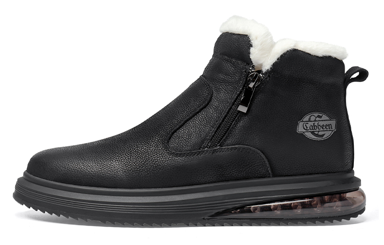 

Cabbeen Базовые модные нескользящие термоботинки Crew Snow Boots мужские черные