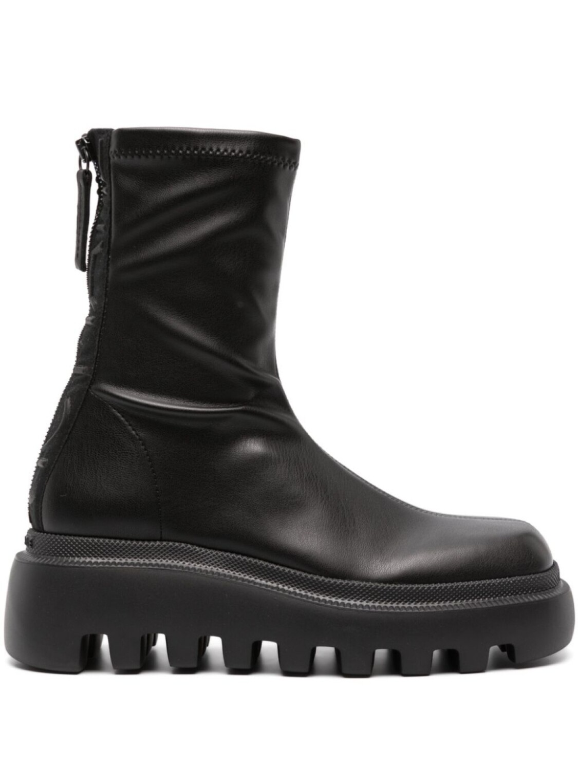 Vic Matie Saudi embossed-logo ankle boots, черный