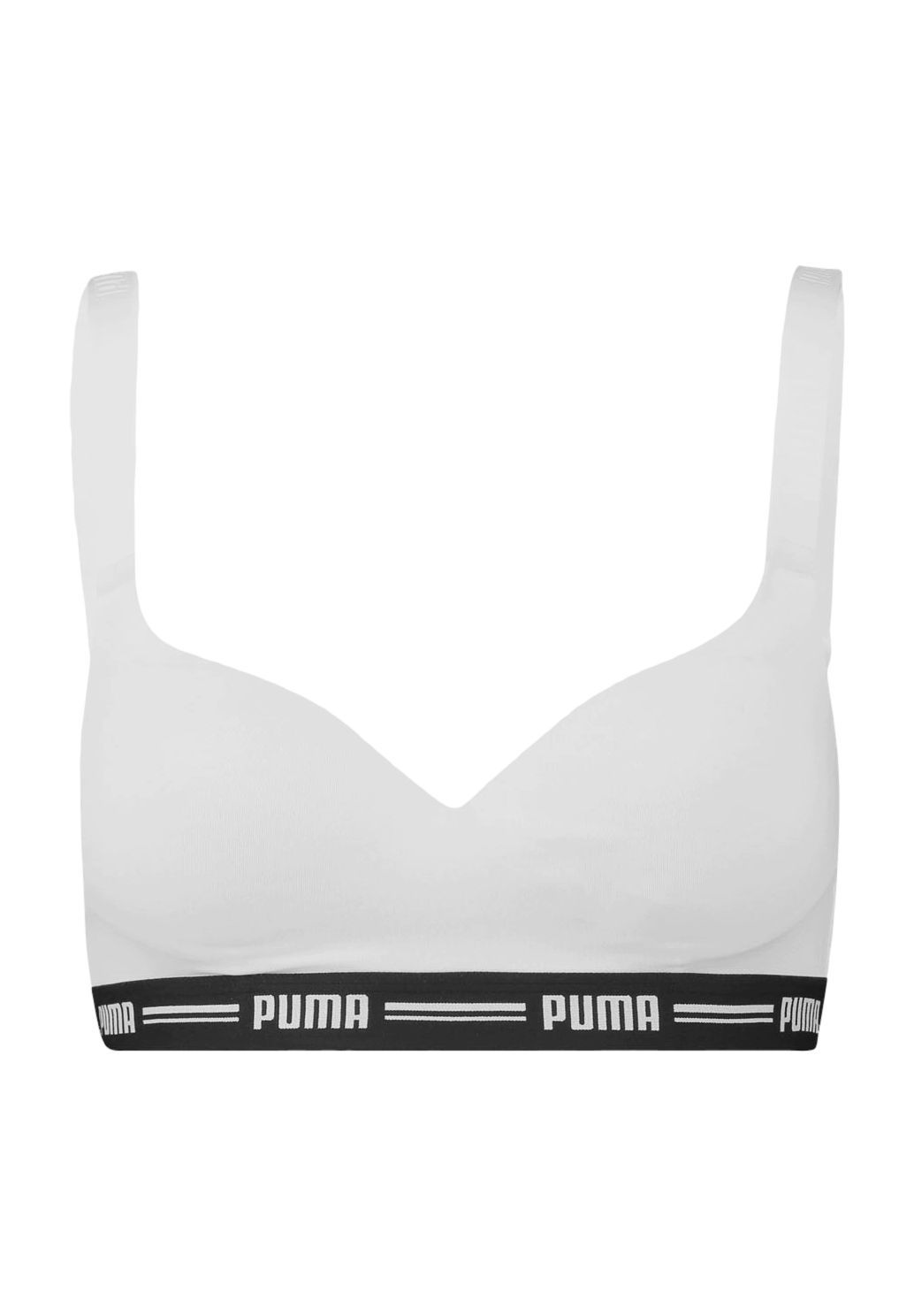 

Женский бюстгальтер без косточек с чашками с логотипом PUMA, белый