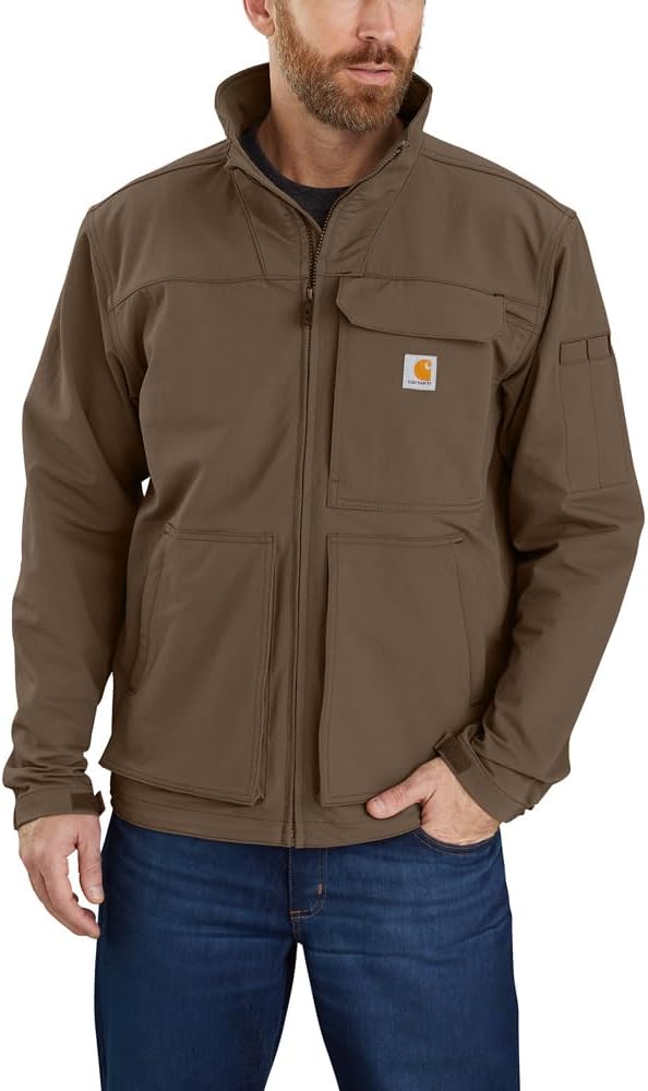 

Мужская куртка Carhartt 105342 Super Dux свободного кроя с воротником-стойкой, легкая, Coffee