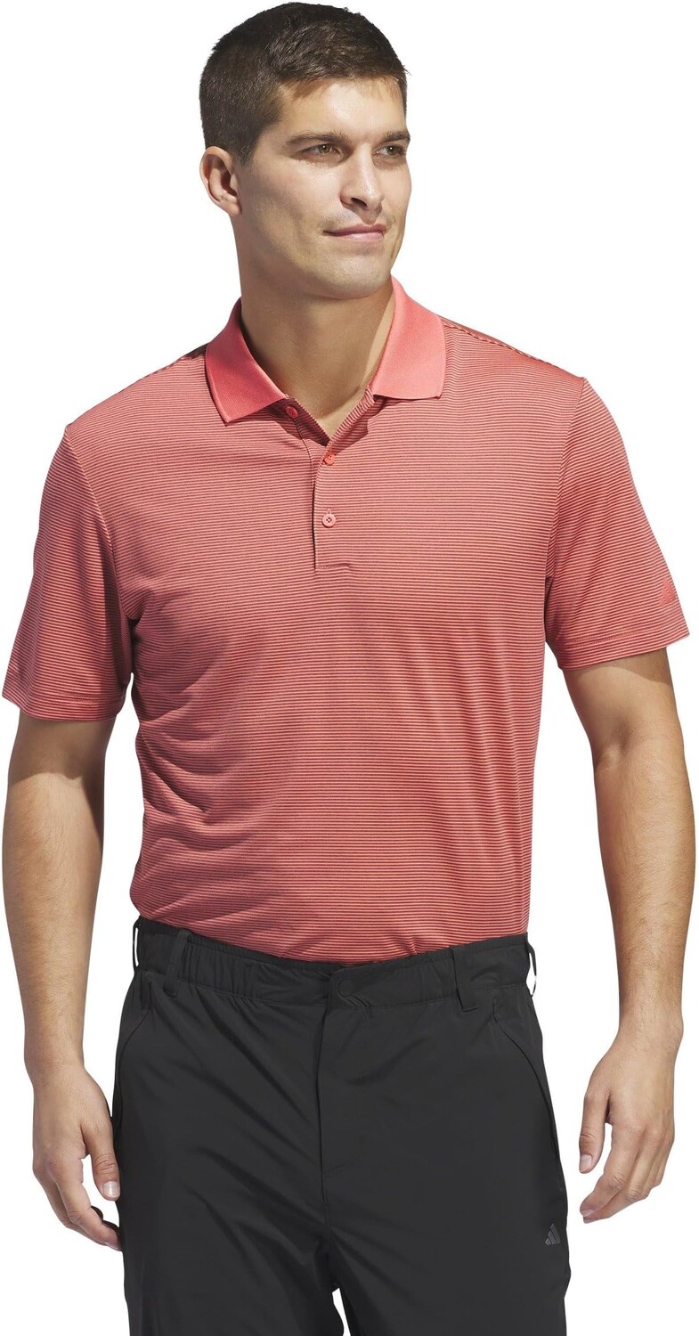 

Поло adidas Golf Ottoman Short Sleeve Polo, цвет Preloved Scarlet/Charcoal