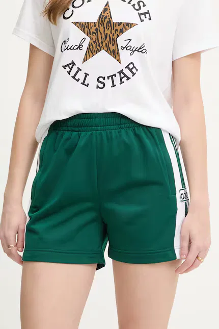 Шорты с высоким поясом Adibreak Adidas Originals, зеленый