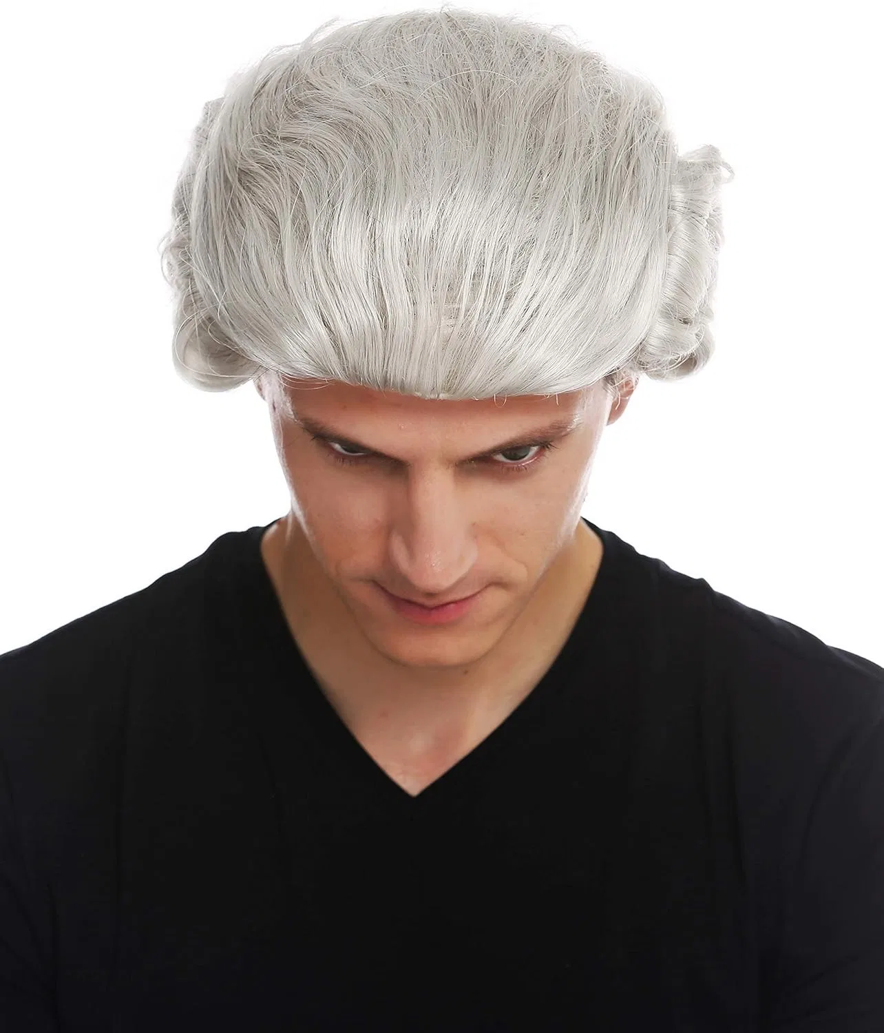 Мужской парик WIG ME UP VK-31-59 в стиле барокко Wig Me Up, White Grey (59) — фото 4