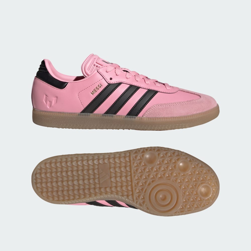 

Кроссовки Adidas Samba Messi Indoor Soccer Shoes, цвет Light Pink/Core Black/Gum