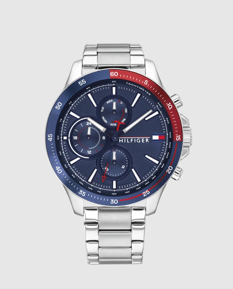 

Многофункциональные мужские часы Tommy Hilfiger 1791718 из стали, серебрянный
