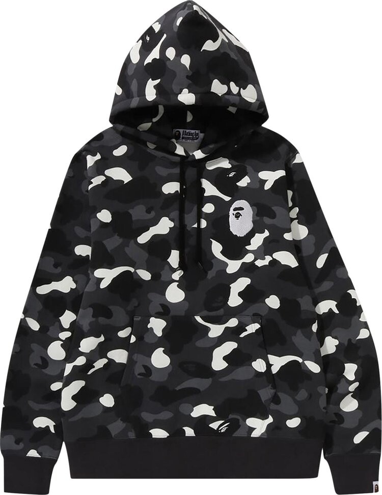 

Худи BAPE City Camo Large Ape Head Pullover 'Black', черный