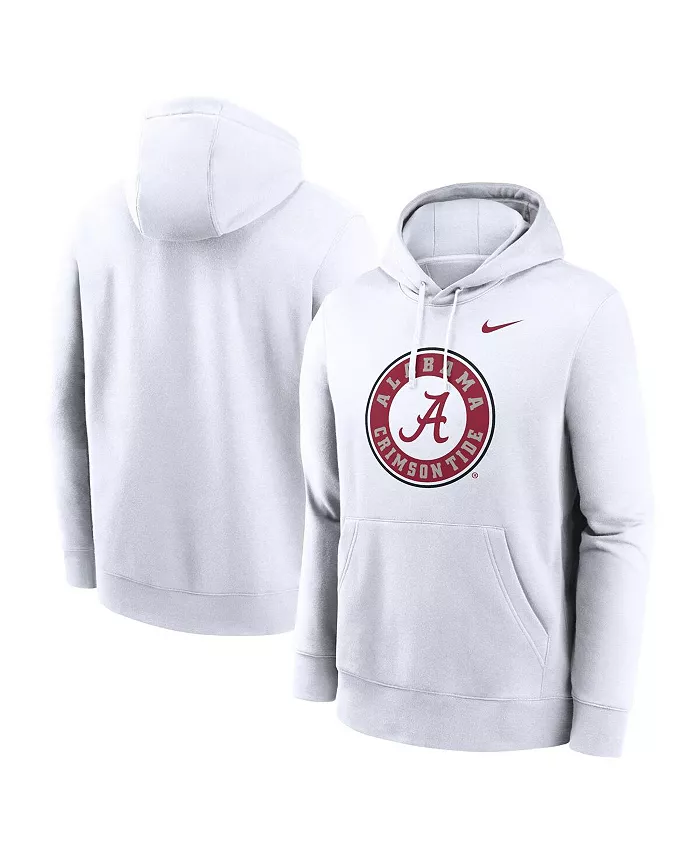 

Мужская белая толстовка с капюшоном Alabama Crimson Tide Primetime Alternate Logo Club Fleece Pullover Hoodie Nike
