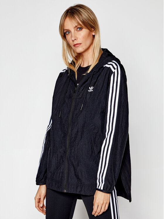 Ветровка loose fit Windbreaker GN2780 Adidas, черный — фото 2