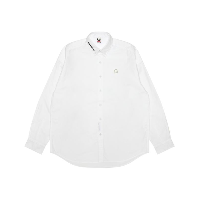 

Рубашка с длинными рукавами и нашивкой с логотипом A Bathing APE Aape, белый