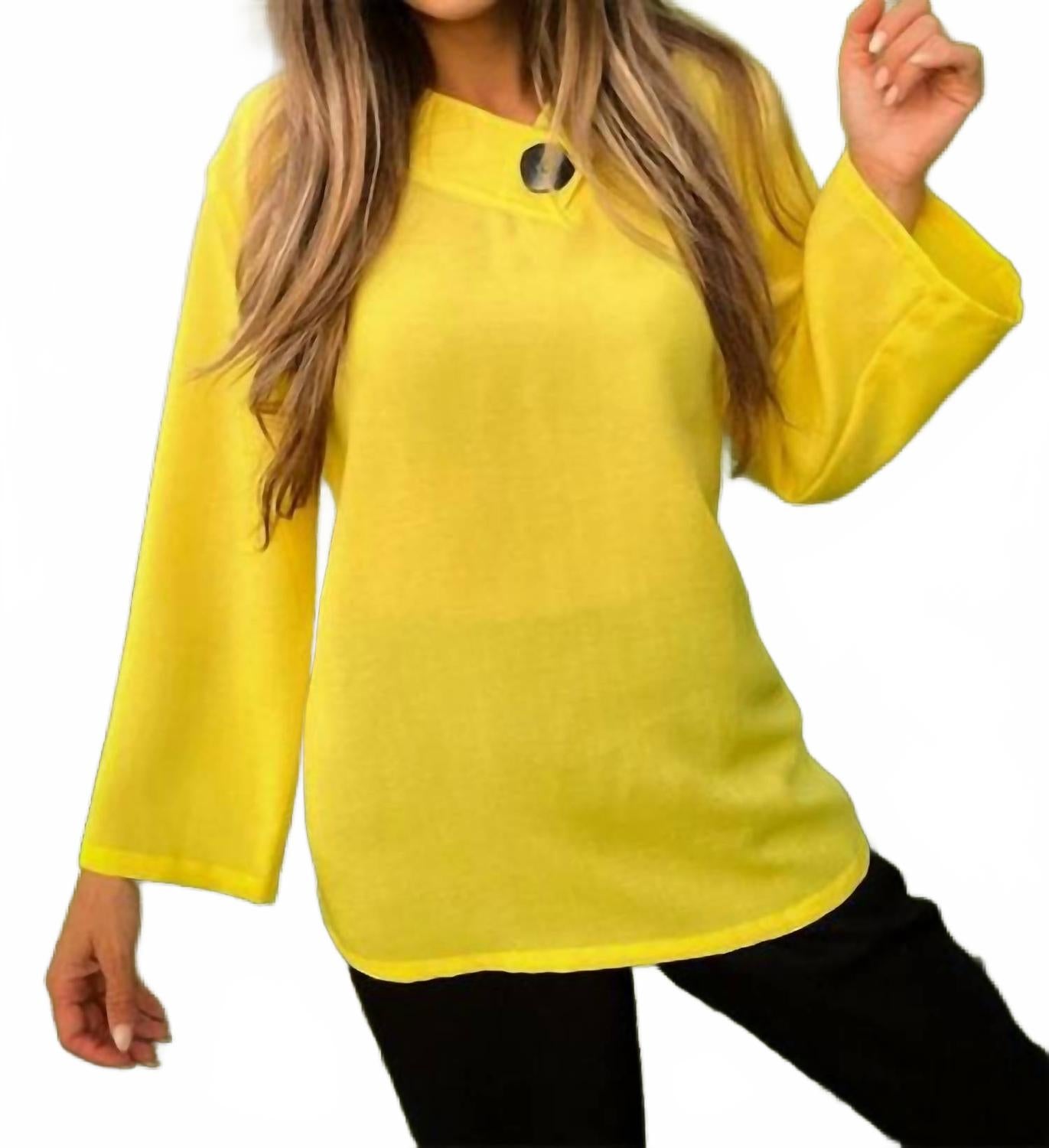 

Льняной пуловер Georgia цвета нарциссового желтого Fridaze, Daffodil Yellow