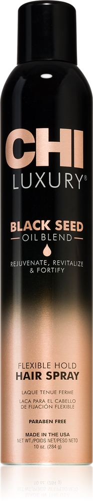 

Роскошный лак для волос с маслом черного тмина эластичной фиксации Chi, 284 мл