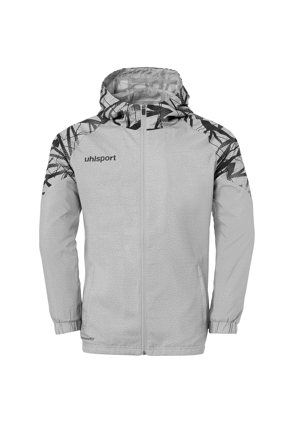 

Куртка тренировочная GOAL EVO HOOD uhlsport, цвет dark grau melange/schwarz