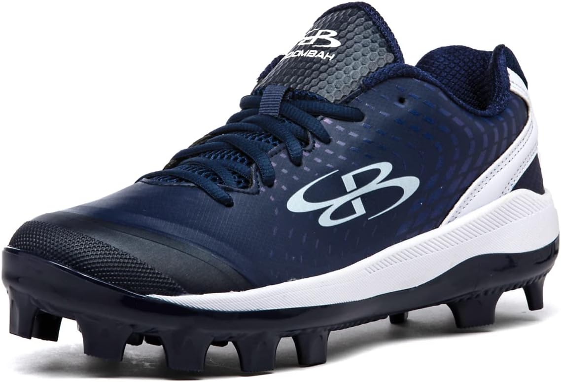 Бутсы Boombah Men's Dart Pursuit с формованными шипами - несколько цветов - разные размеры, белый/синий/темно-синий — фото 3
