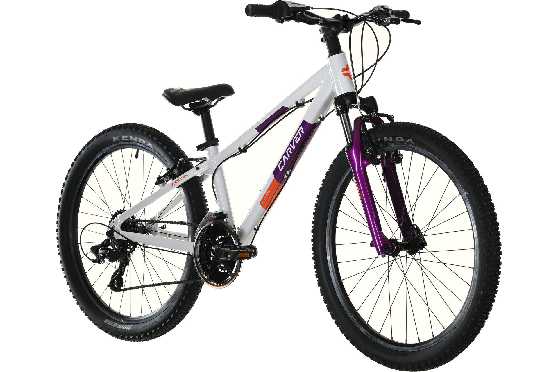 Горный велосипед Carver Strict 24 Girl - 24 дюймов - Diamant - 2024, цвет Weiß|white/purple/orange — фото 2