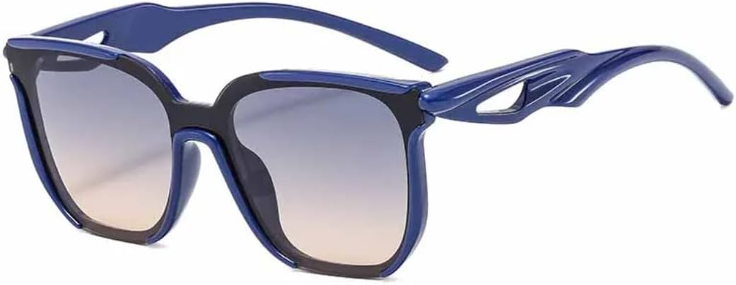 

Женские солнцезащитные очки с неровными полыми дужками, квадратная форма. Мужские спортивные солнцезащитные очки класса люкс для активного отдыха, велоспорта, защита UV400, цвет Blue Blue Tea