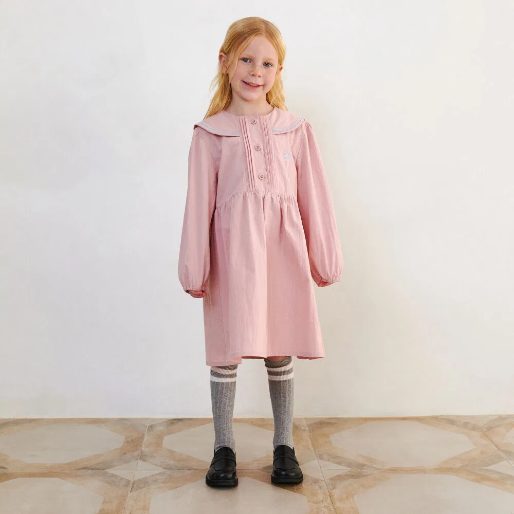 Детское платье-матроска Enfant Baby розовое от Marithé Kids