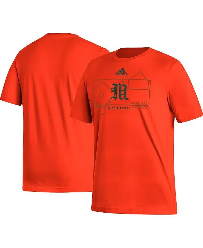 

Мужская оранжевая футболка Miami Hurricanes Locker Lines Baseball Fresh Adidas