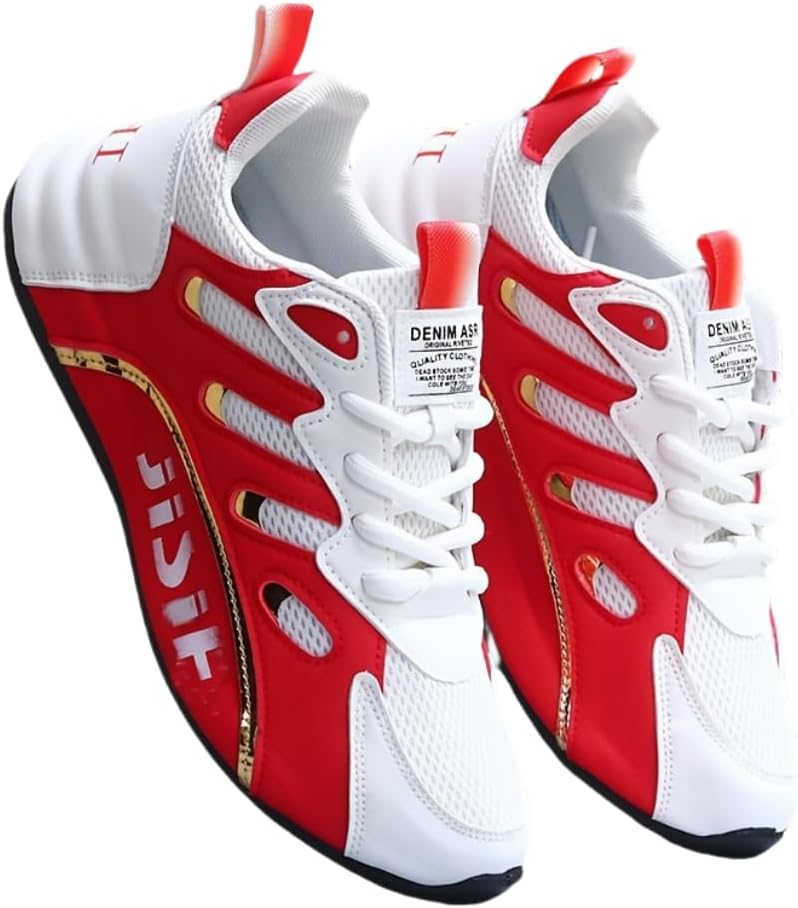 

Мужские сникерсы Повседневные спортивные обувь Удобные нескользящие повседневные обувь с мягкой подошвой для активного отдыха мужчин, Мужские модные кроссовки Hhhchpm, красный