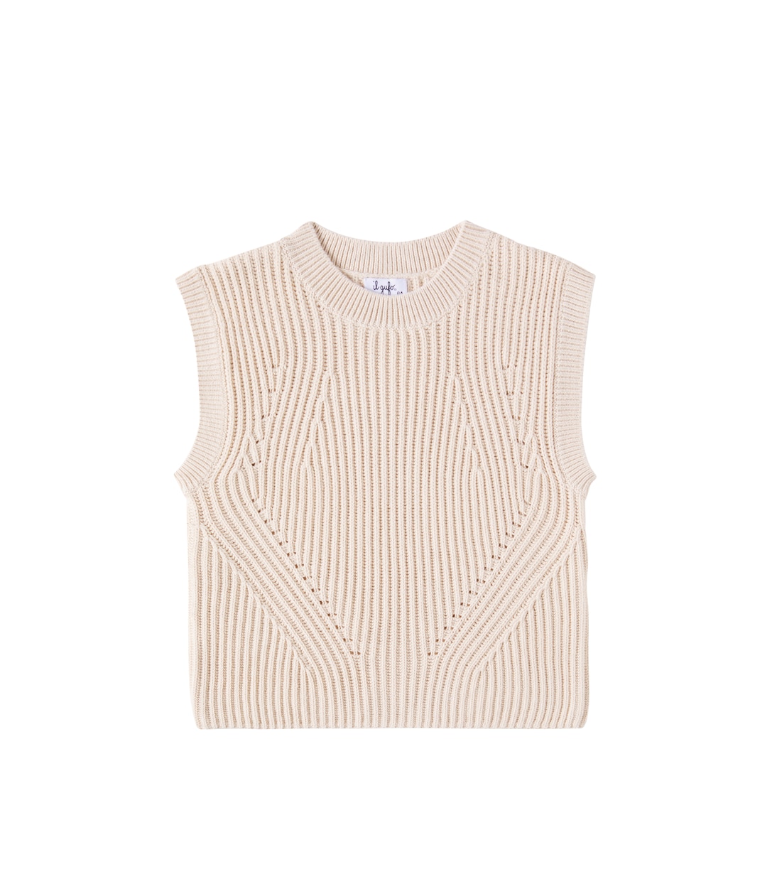 

Хлопковый жилет Il Gufo, бежевый