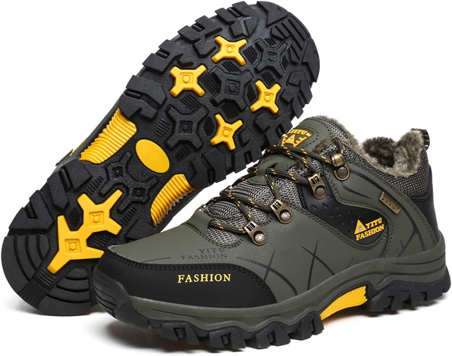 

Мужские зимние ботинки KtEli, легкие, с утеплителем из меха, противоскользящие, для холодной погоды, 40 B