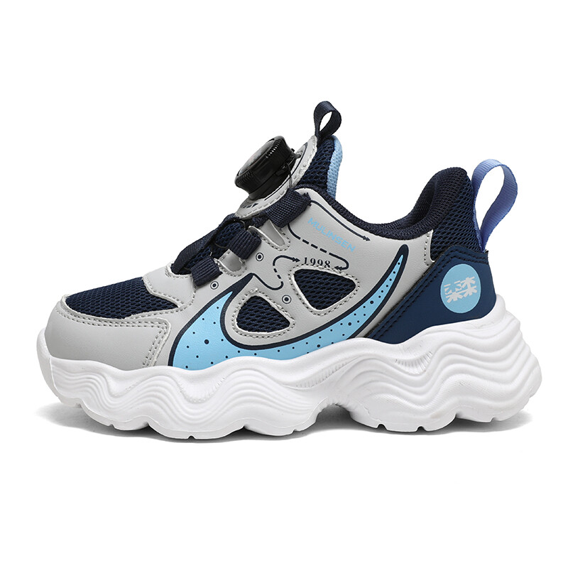 

Детская повседневная обувь для детей, кроссовки, кроссовки Mulinsen, серый/темно-синий