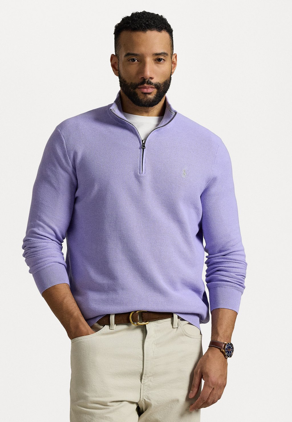 

Джемпер QUARTER-ZIP JUMPER Polo Ralph Lauren Big & Tall, сиреневый