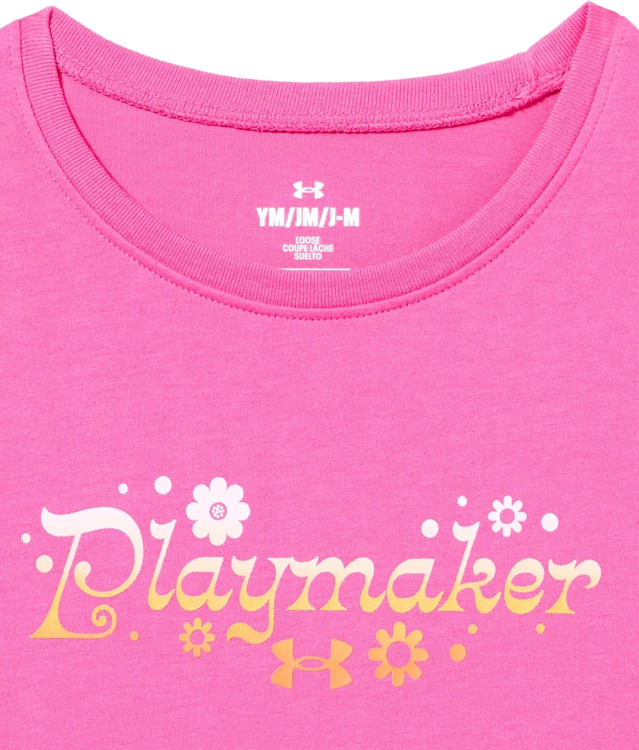 Футболка детская Under Armour, Astro Pink/White — фото 2