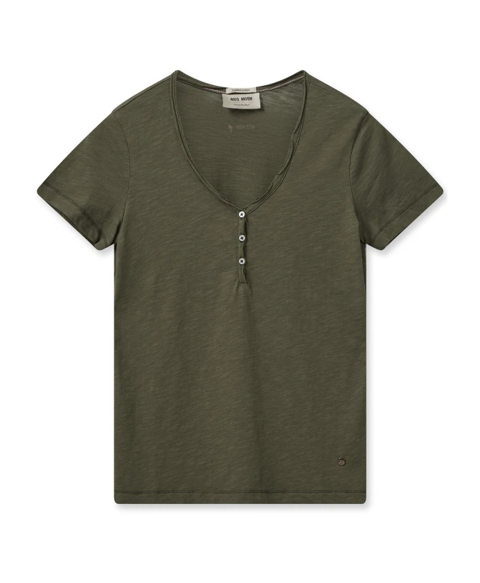 

Простая футболка, топ цвета жженого оливкового дерева Mos Mosh, зеленый