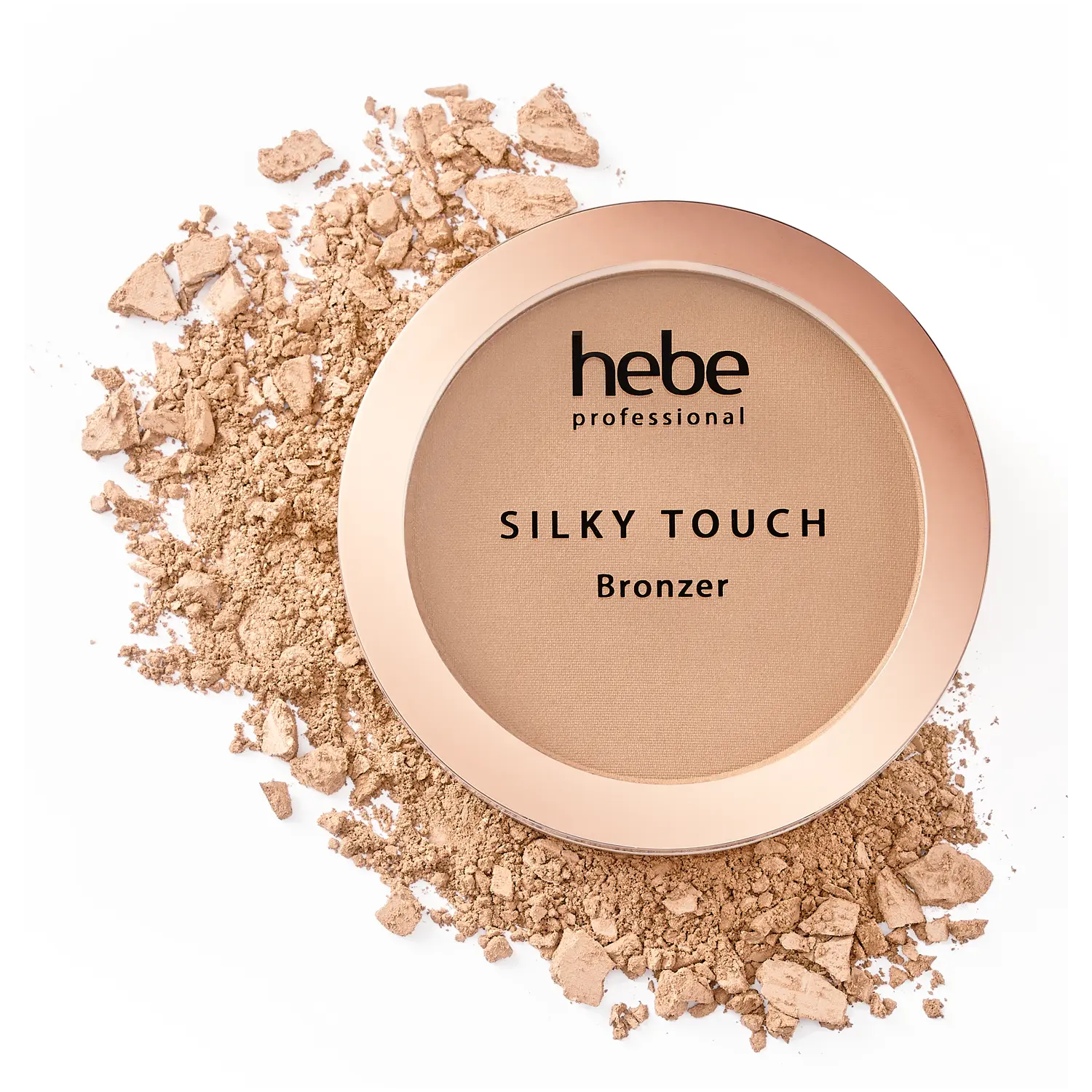 

Бронзатор с золотым песком для контурирования и моделирования лица Hebe Professional Silky Touch Bronzer, 10 гр