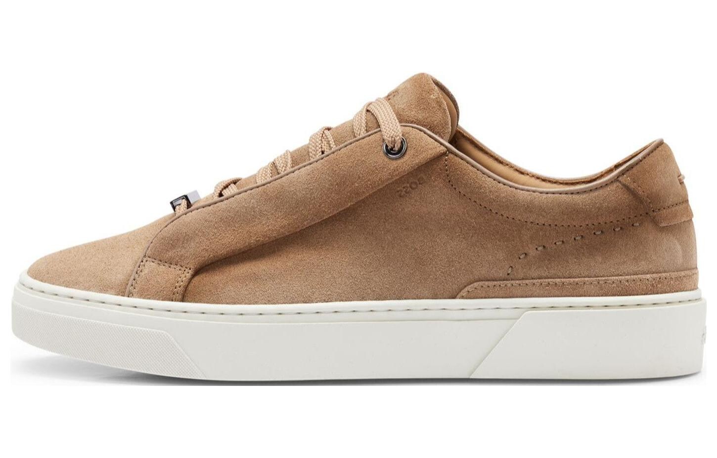 

Кроссовки HUGO BOSS Skateboarding Shoes Men Low-top Brown, коричневый